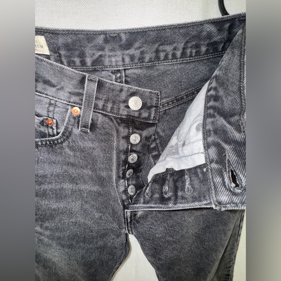Levi’s 501 Jeans Button Fly Black Size 24 - Picture 3 of 7